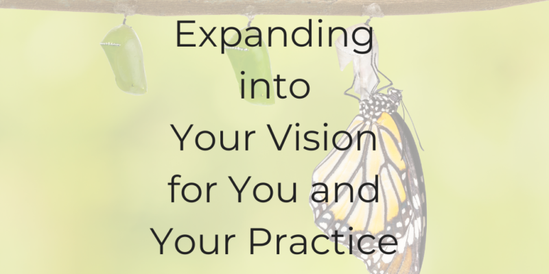 expanding, expanding into your vision, expanding into your vision for you and your practice