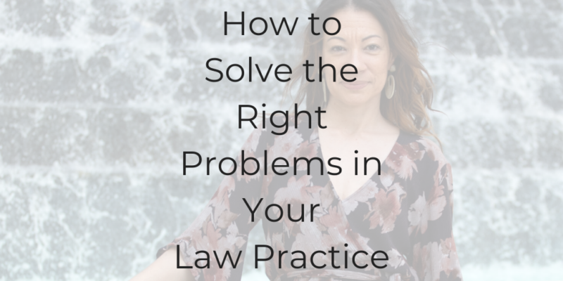 how to solve the right problems in your law practice, be a better lawyer, how to be a better lawyer, Dina Cataldo, lawyer coaching, legal business coaching