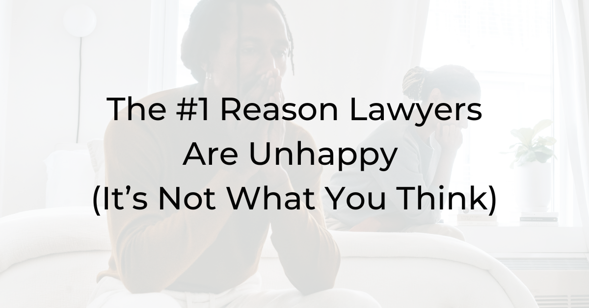 The #1 Reason Lawyers Are Unhappy Its Not What You Think | dinacataldo.com The #1 Reason Lawyers Are Unhappy (It’s Not What You Think), Be a Better Lawyer Podcast, Dina Cataldo, law podcasts, podcast law, law podcast, best legal podcasts, best law podcasts, podcasts for lawyers, law firm podcast, top legal podcasts, how to be a better lawyer, best coach for lawyers, best business coach, mindset coach, lawyer coach, coach for lawyers, how to stop decide what to do, how to stop being indecisive, how to stop second-guessing myself